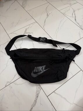 Nike Black Belt Bag with Reflective Swoosh